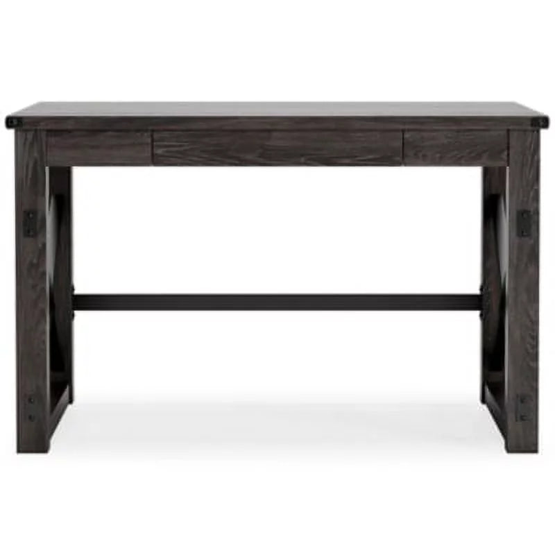 Dark Gray Rustic Farmhouse Home Office Desk A561