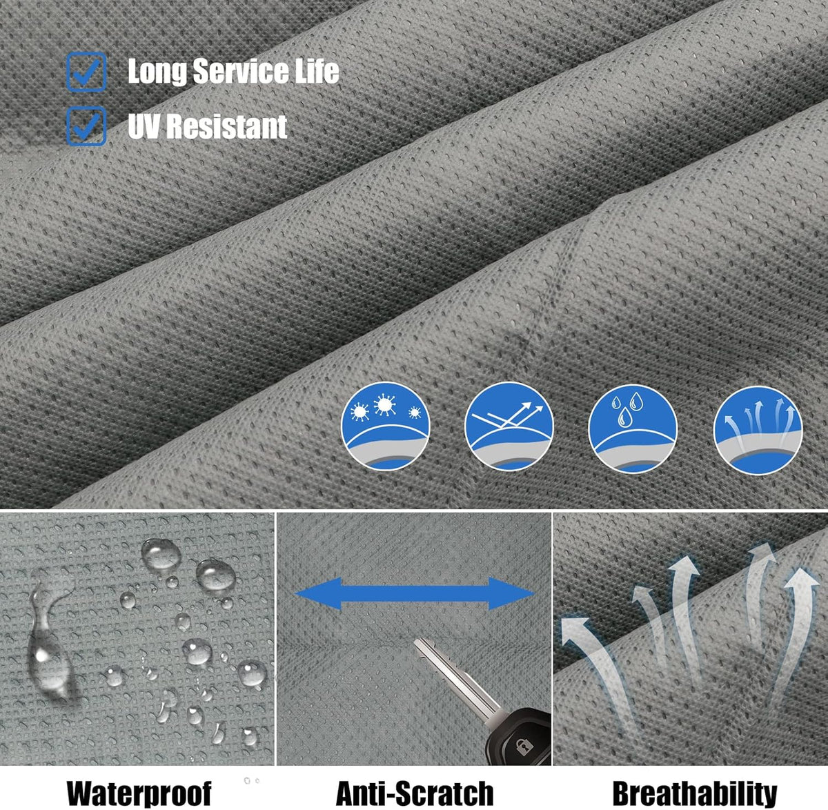 6 Layers Windproof Anti-Scratch UV Resistant Travel Trailer Cover V176