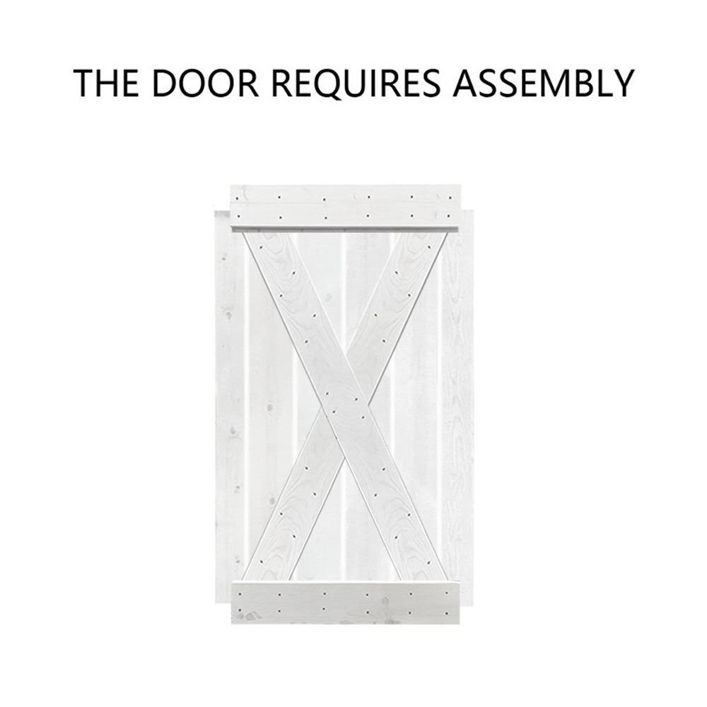 Solid Cherry Red Stained Pine Wood Interior Sliding Barn Door Slab J4861