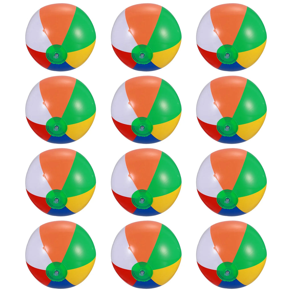 12 Pcs Inflatable Beach Balls Pool Toy D244