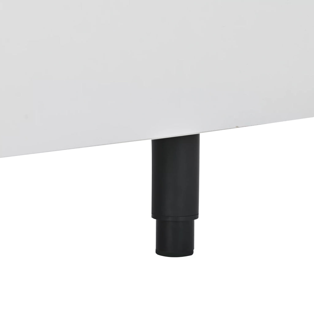 White TV Stand with 3 Storage Drawers M203