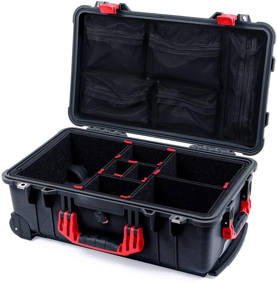 Black & Red Case with TrekPak dividers & mesh lid Organizer U984511