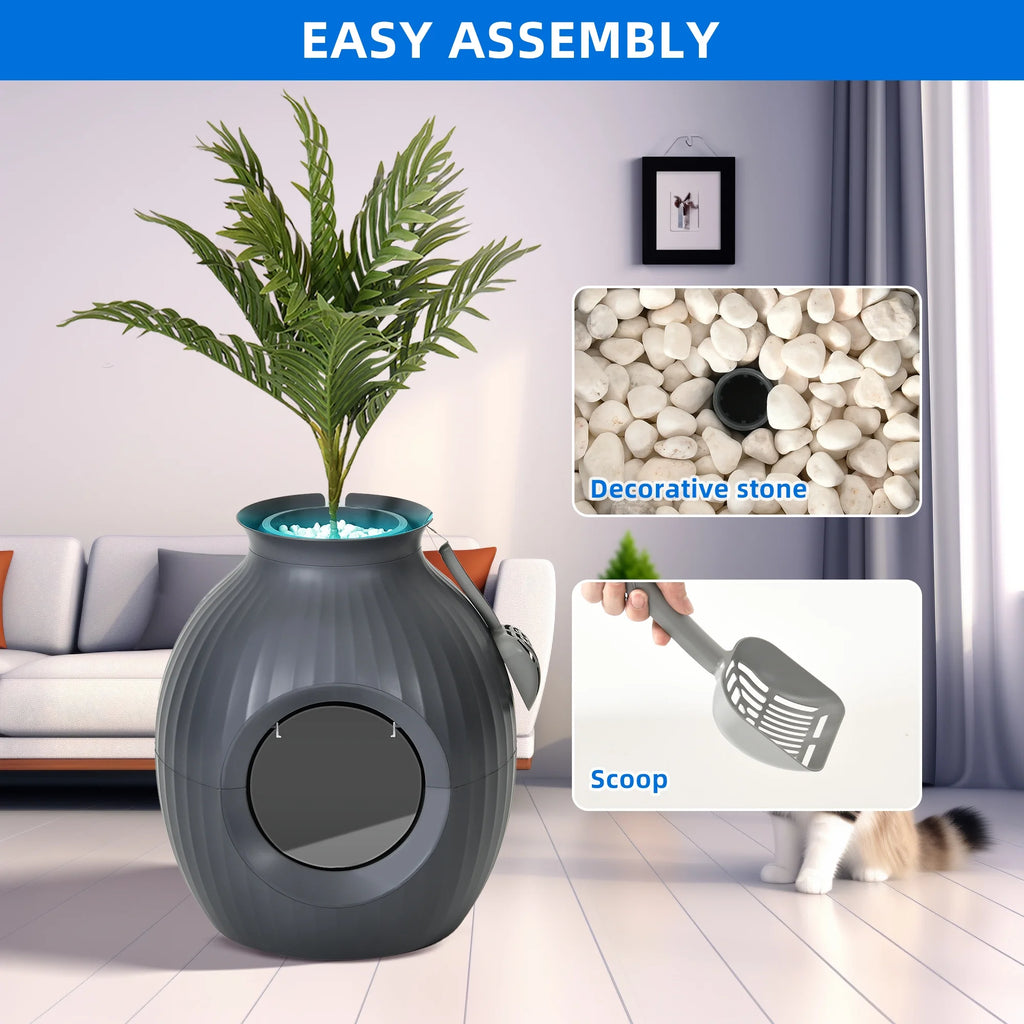 Enclosed Cat Litter Box with Odor Control Q545274