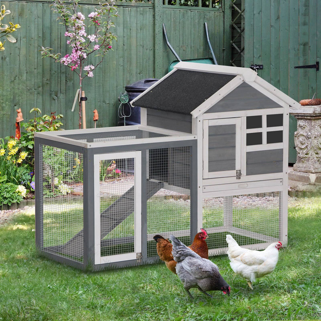 Outdoor Wooden Rabbit Hutch with Run F155308