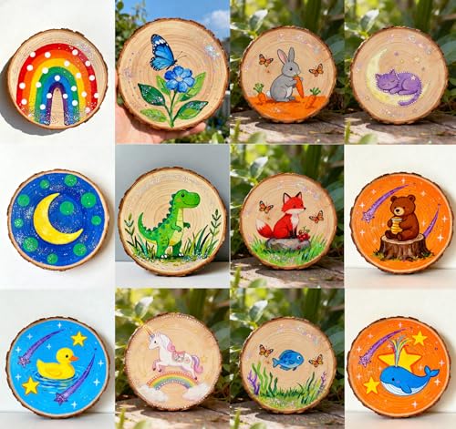 Unfinished Wooden Ornaments 30 Pcs N80975