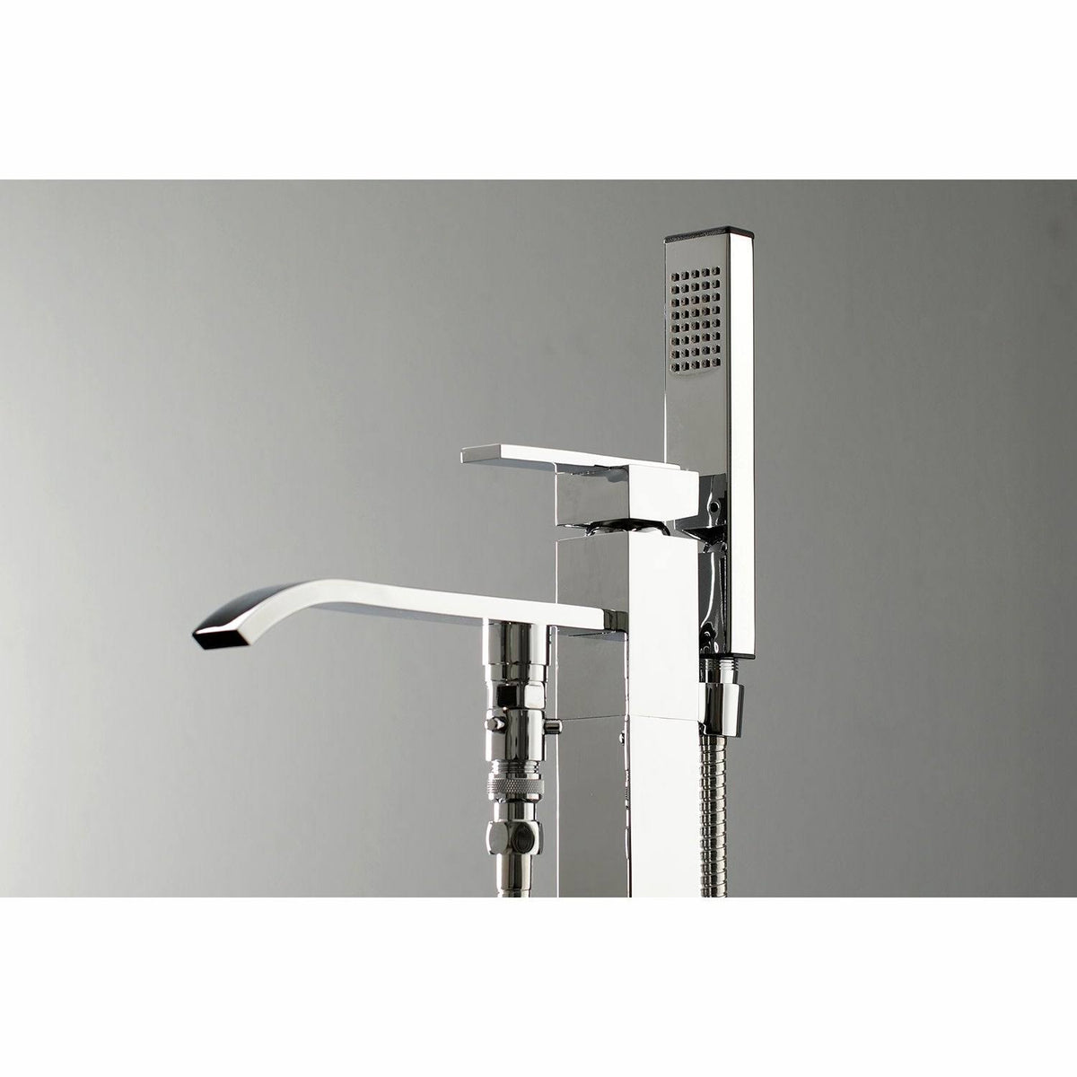 Brushed Brass Freestanding Tub Faucet with Hand Shower Q484618