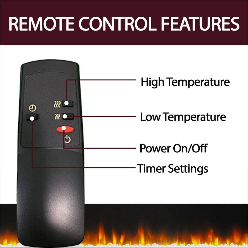 Cherry Electric Fireplace with Entertainment Stand V490566