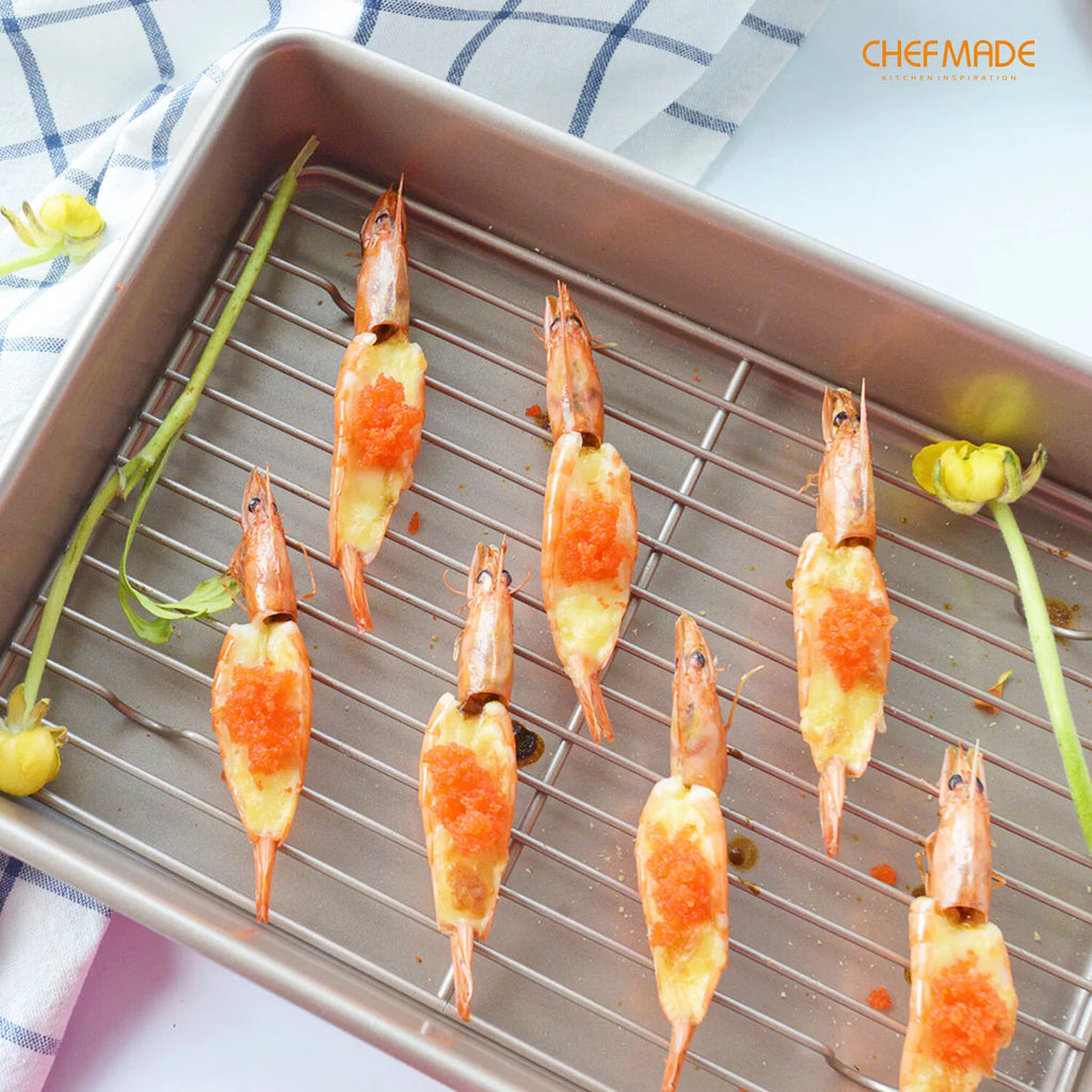 13-Inch Non-Stick Rectangular Roasting Pan with Cooling Rack A7035