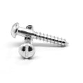#8 x 1 1/4 inch Wood Screw Slotted Round Head Low Carbon Steel Zinc Plated S840770
