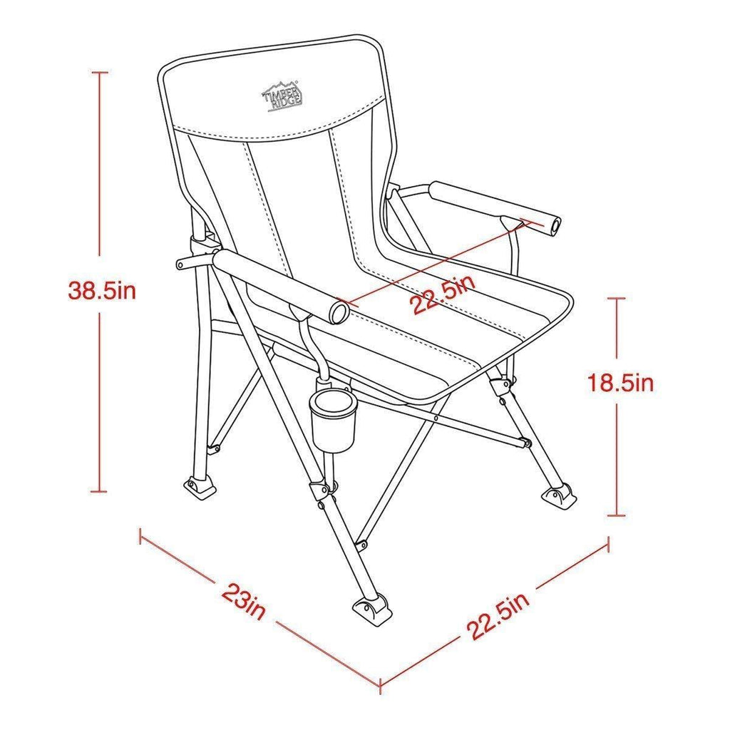 Folding Padded High Back Camping Chair Y9307