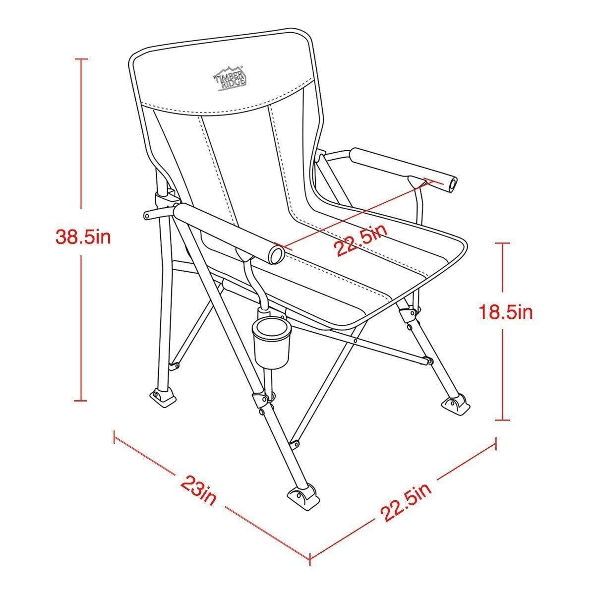 Folding Padded High Back Camping Chair Y9307