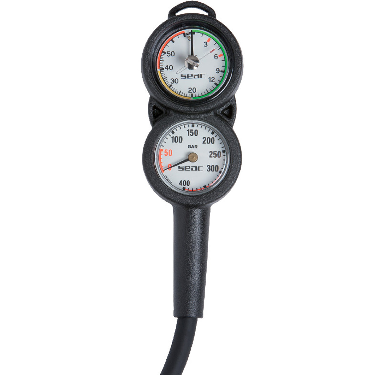 Black/Red Console Pressure Gauge & Depth Gauge W9131