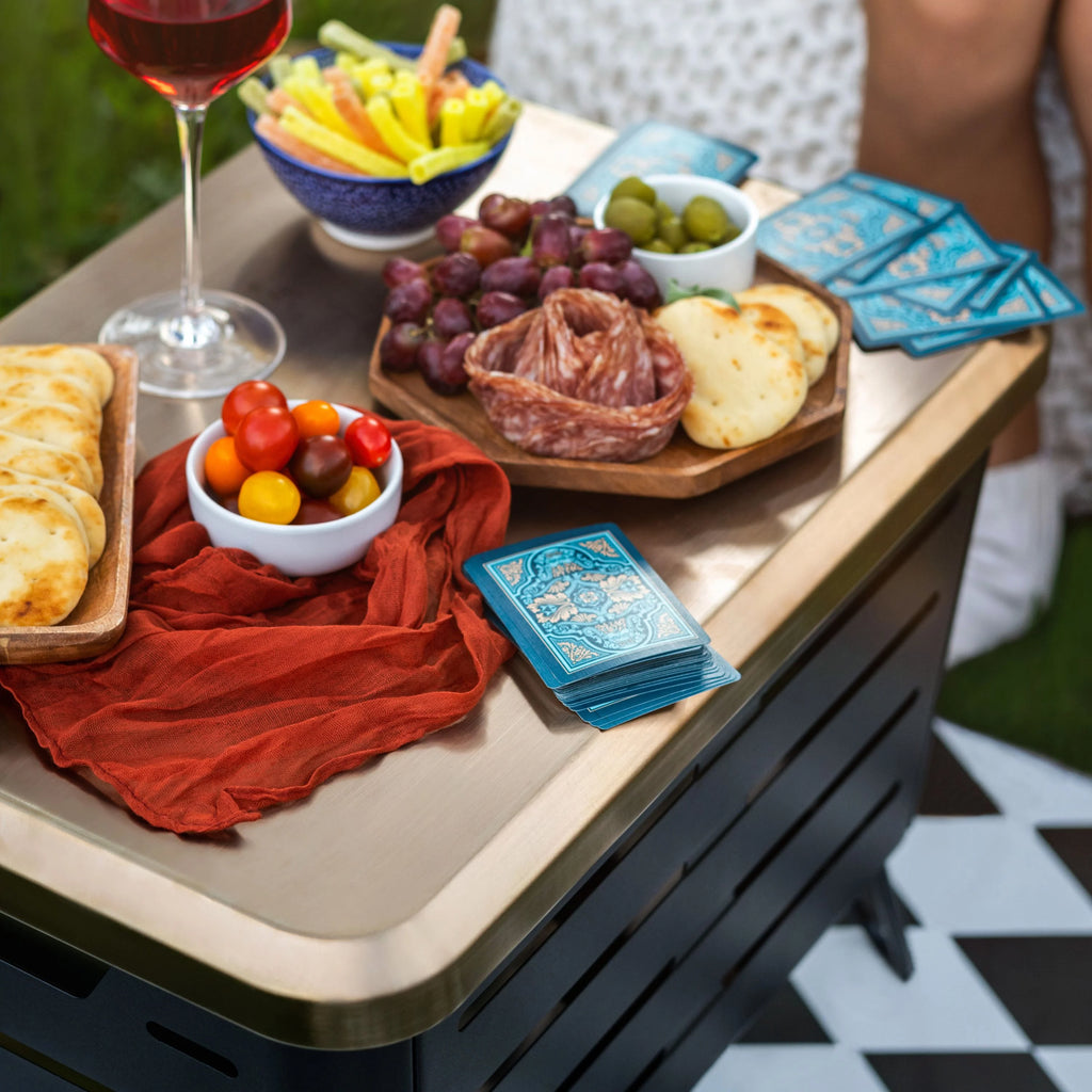Gold Fire Pit Table Top Cover J85934