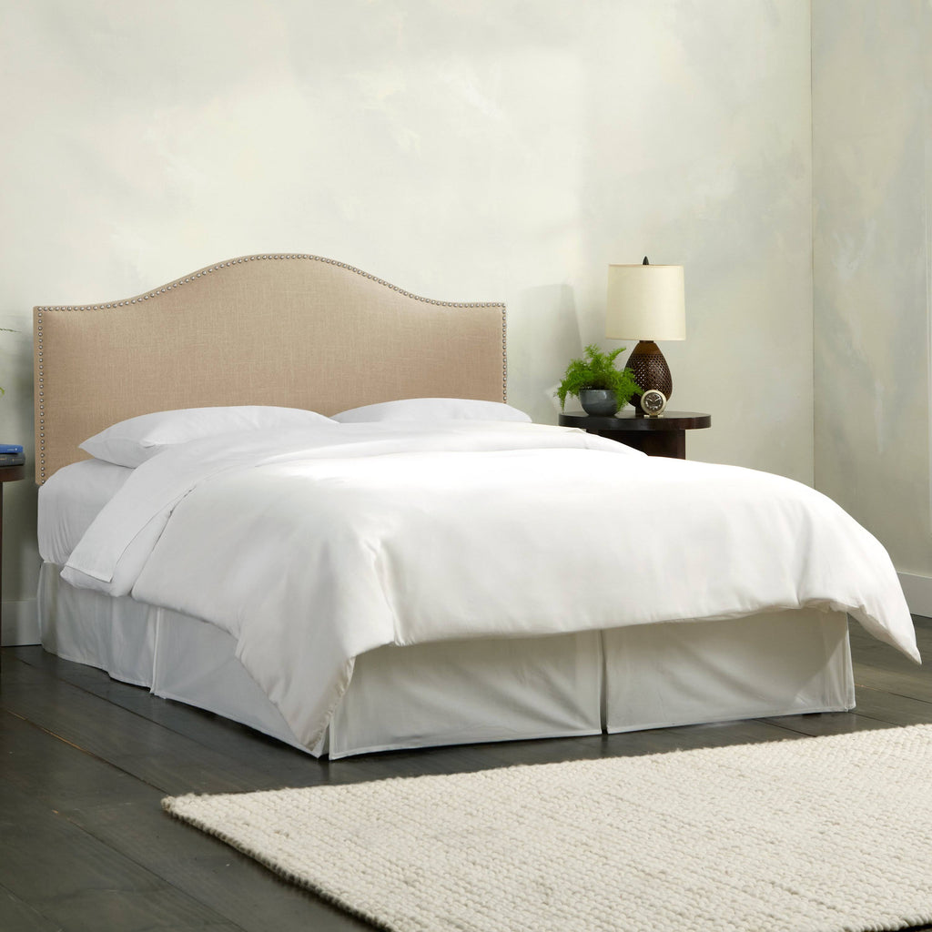 Tan King Nail Button Headboard I392922