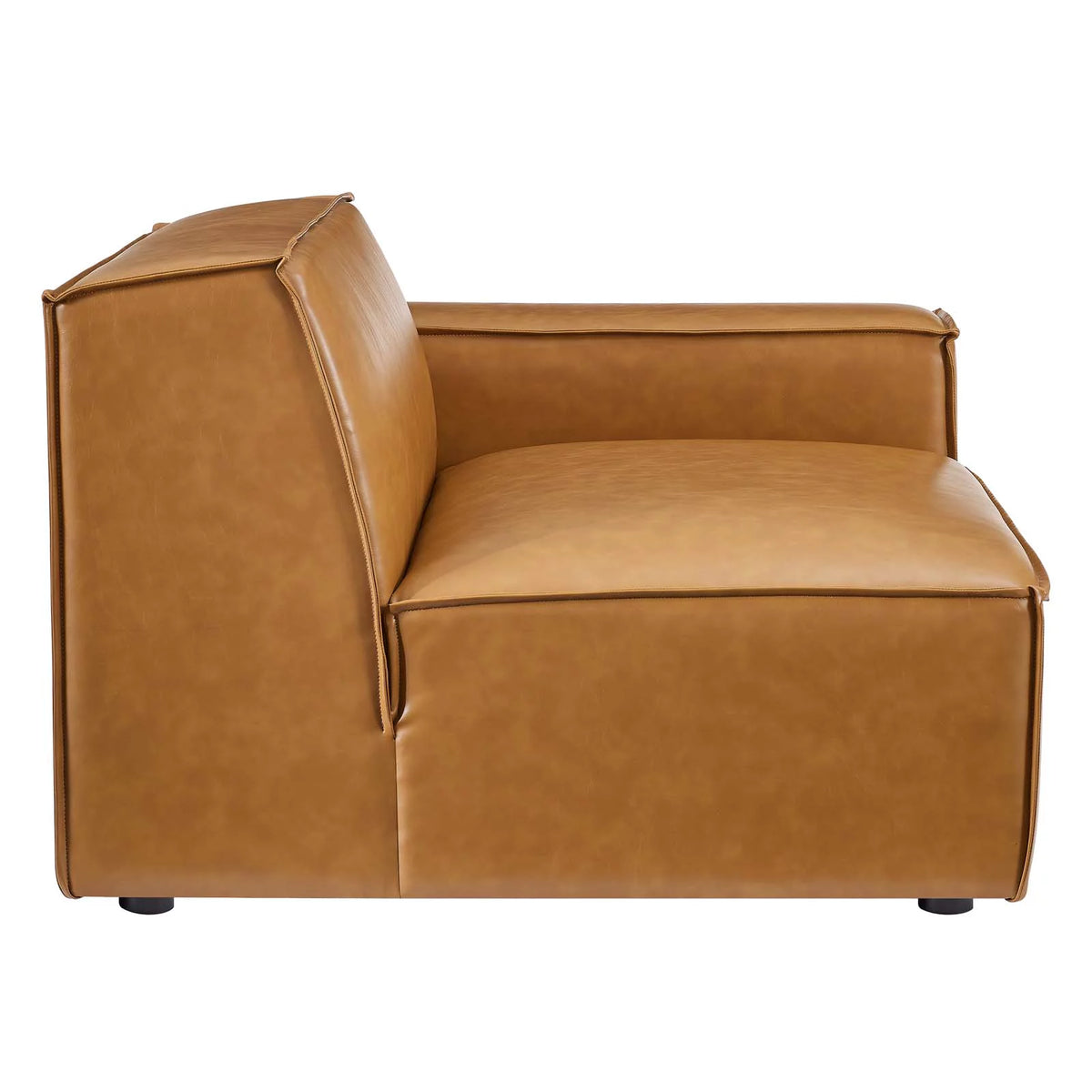 5-Piece Vegan Leather Sectional Sofa in Tan J411878