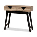 Light Brown Wood 2-Drawer Console Table W770