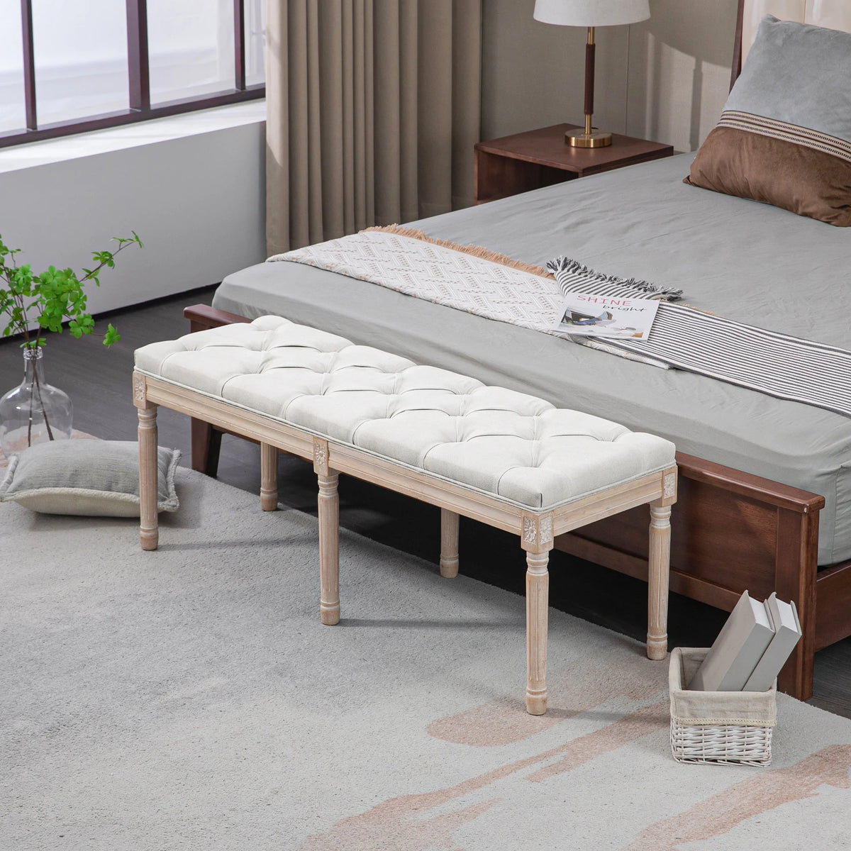 46" Upholstered Bed Bench Q988592