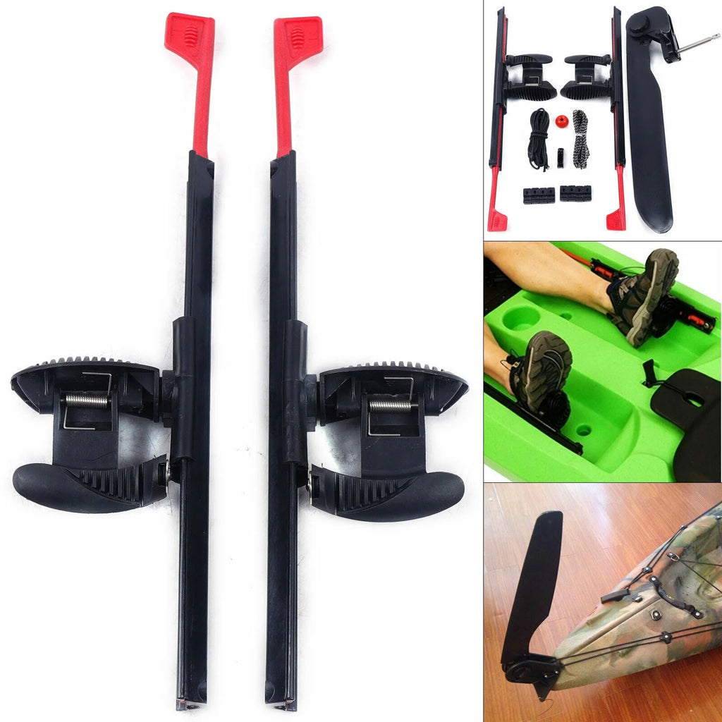 2Pcs Adjustable Kayak Foot Braces Pedals with Rudder Foot Control System Z458158