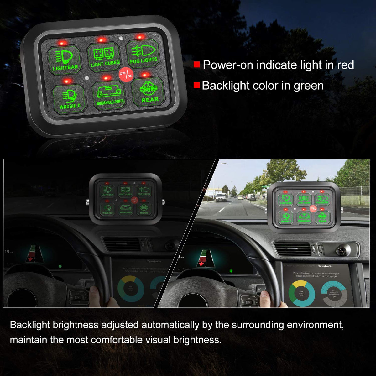 6 Gang Touch Switch Panel with Harness G78861
