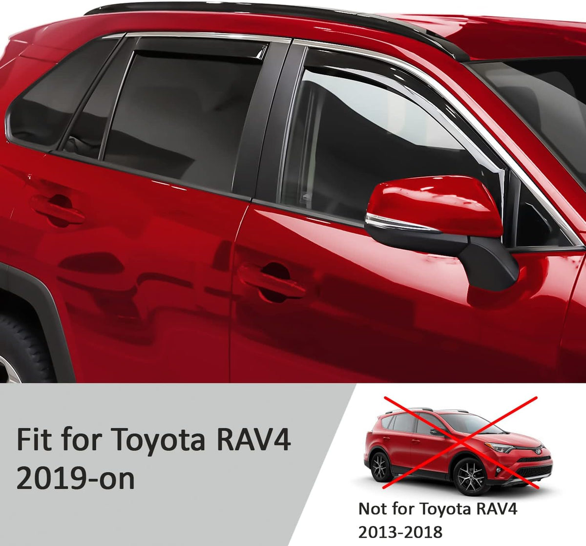 4 Pieces Rain Guards for Toyota RAV4 V510306
