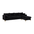 Black Velvet Reversible Sectional X23974