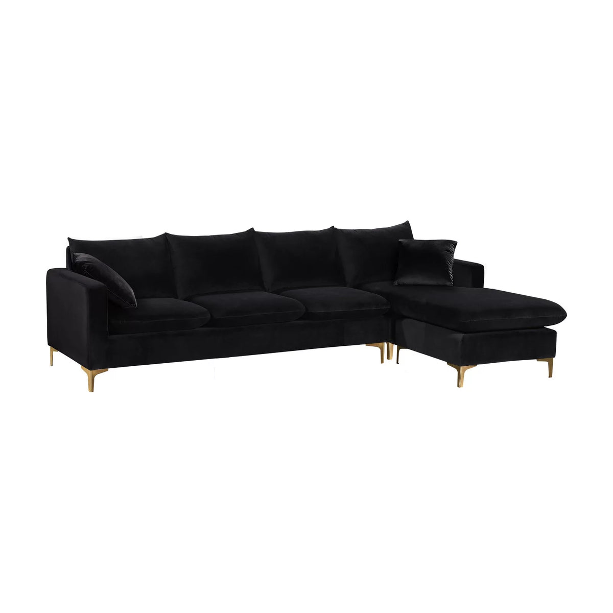 Black Velvet Reversible Sectional X23974