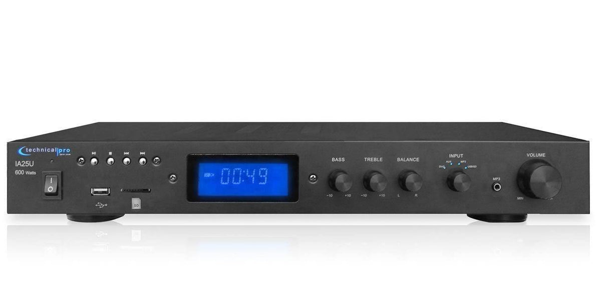600 Watt Power Amplifier with USB and SD Card Inputs Y7287