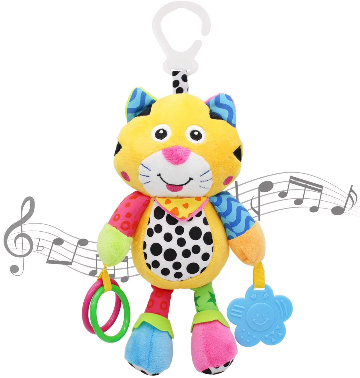 Tiger Baby Car Seat Toys with 24 Music and Teether Y108