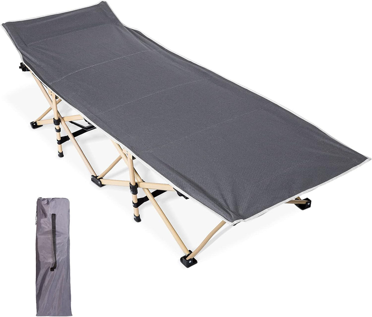 Folding Bed Camping Cot Grey J18606