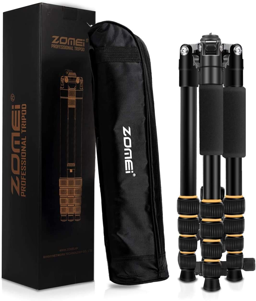 Camera Tripod with Ball Head Quick Release Plate and Carrying Case T686648