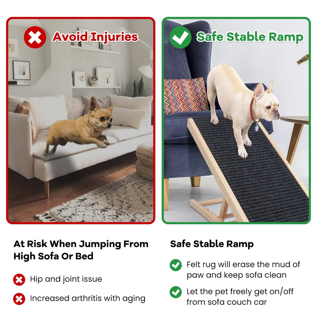 Extra Wide Wooden Dog Ramp Q23570
