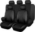 Faux Leather Air Mesh Breathable Car Seat Covers Full Set H78132