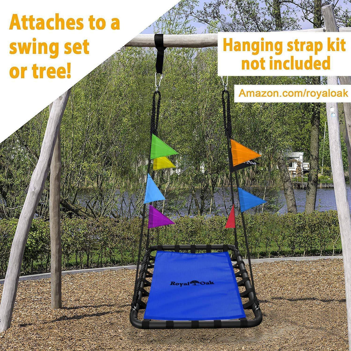 Giant Platform Tree Swing with Protective Cover and Flags I912