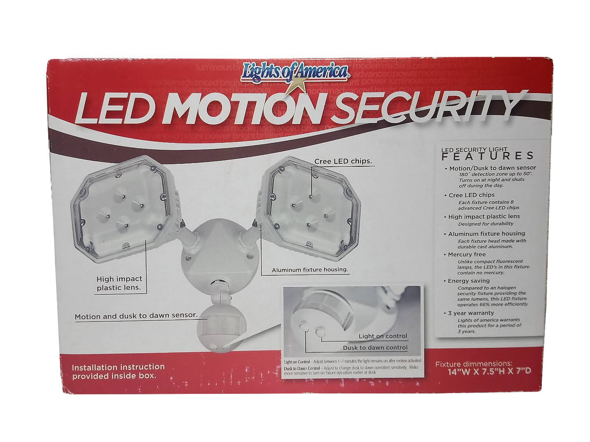 Outdoor Dual Head Motion Sensor LED Security Light K5973