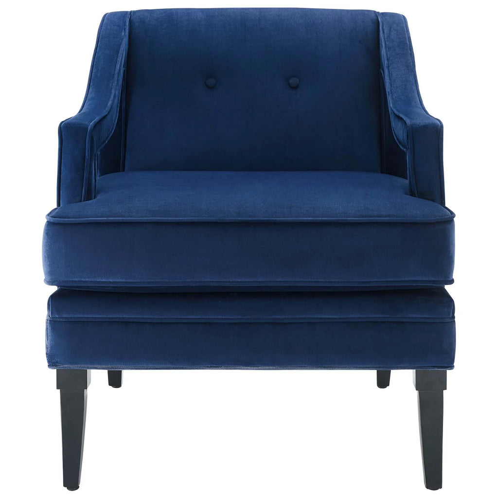 Set of 2 Blue Navy Velvet Accent Chair P8028