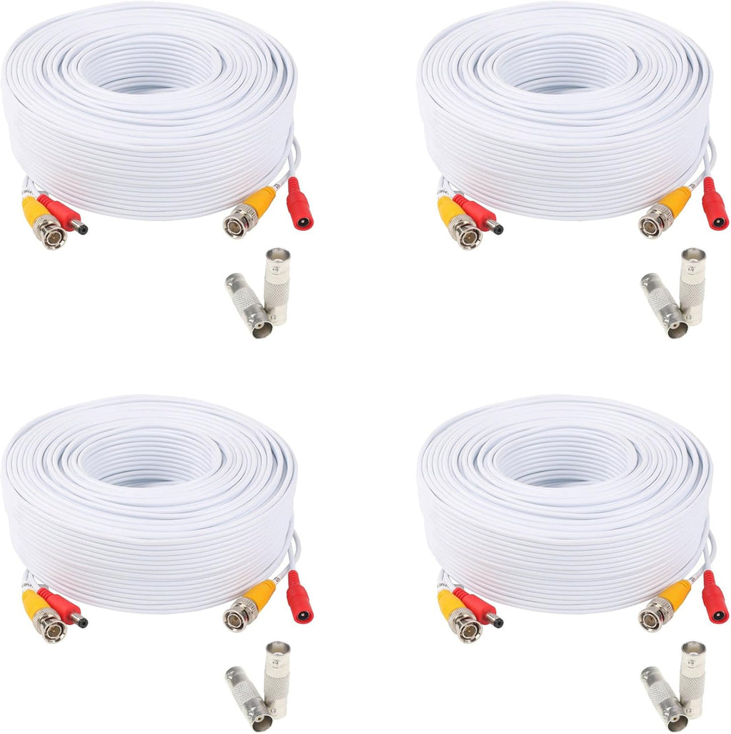 200ft BNC Video and Power Cable 4 Pack Black R1713