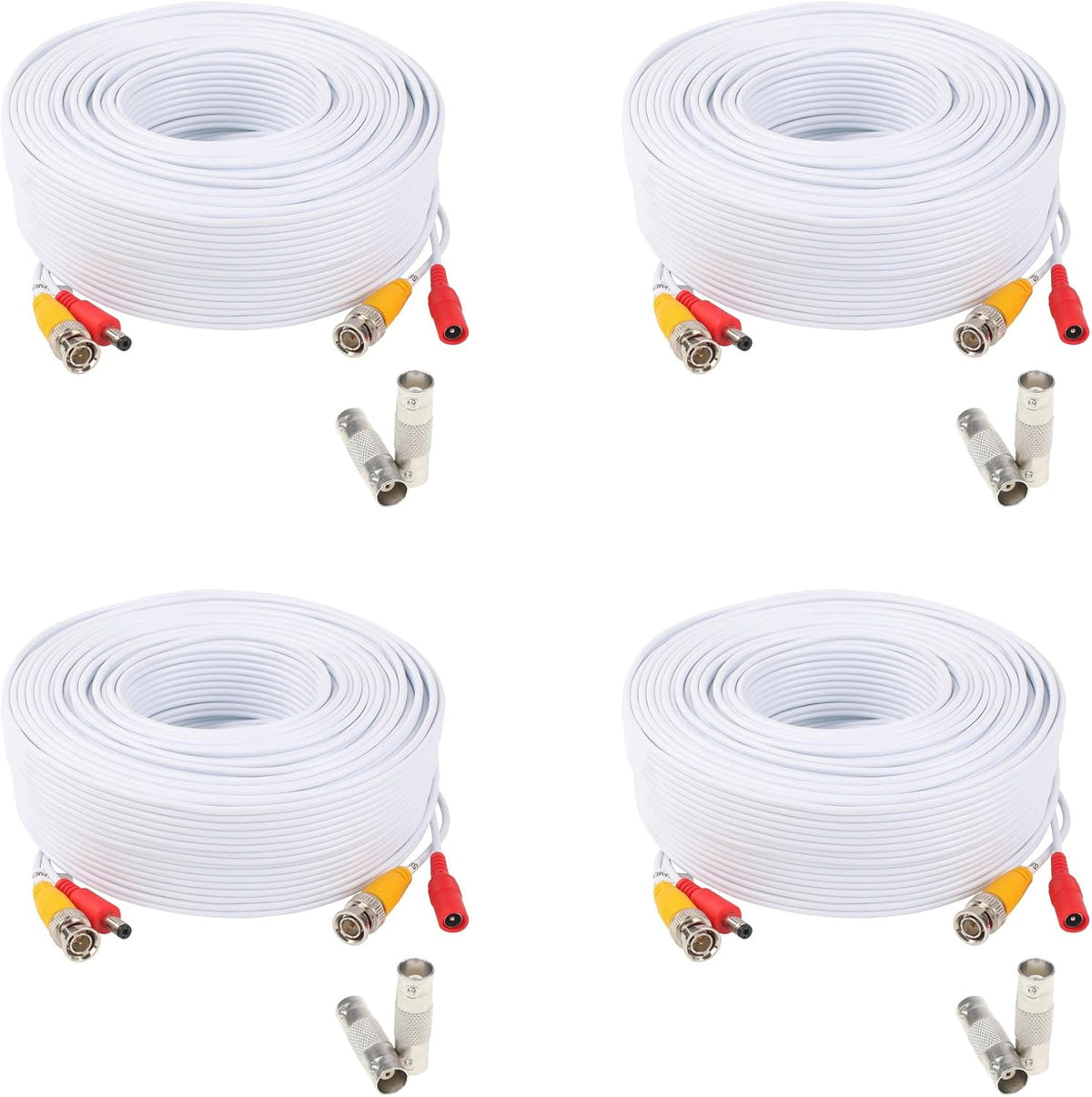 200ft BNC Video and Power Cable 4 Pack Black R1713