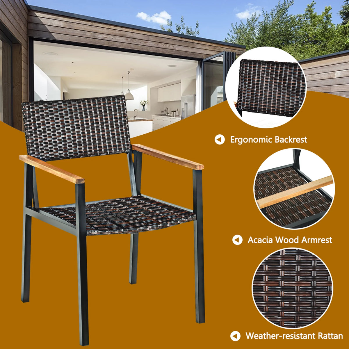 7 Pc Patio Dining Set with Umbrella Hole E25096