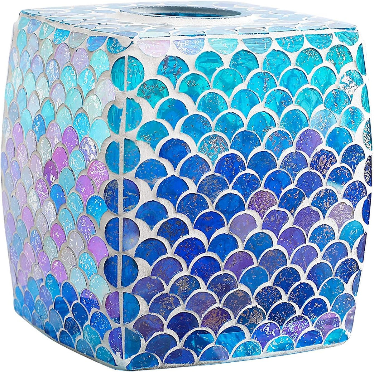 Mosaic Glass Tissue Holder Square Box Pack of 2 B912