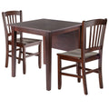 3-Pc Drop Leaf Dining Set with 2 Slat-back Chairs W203