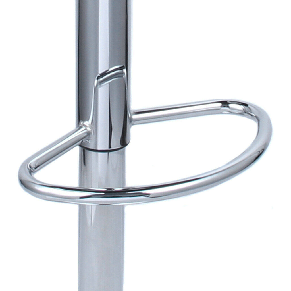 Black Leather Swivel Bar Stool, Set of 2 N29833