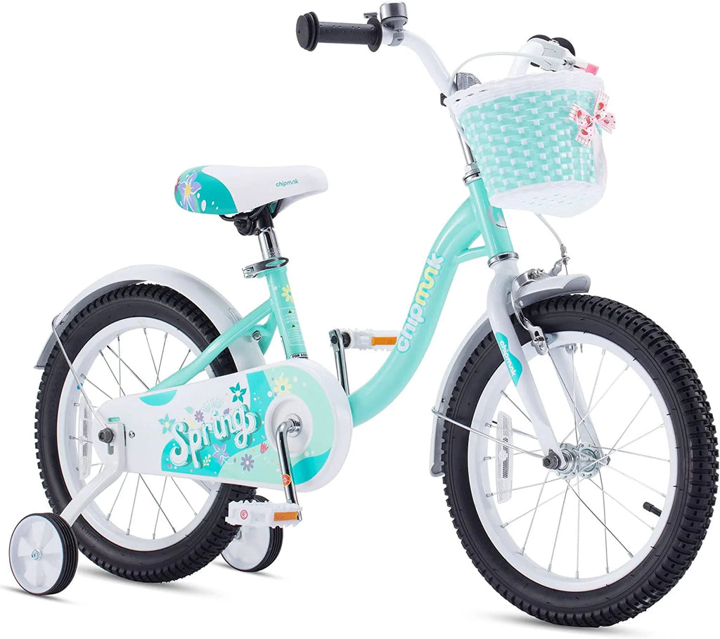 Green 18 Inch Kids Bike with Basket F235853