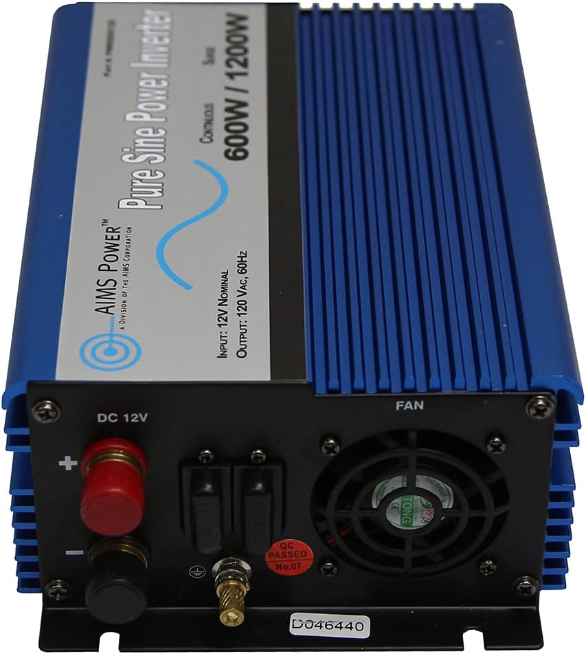 600 Watt Pure Sine Inverter 12 VDC to 120 VAC K16960