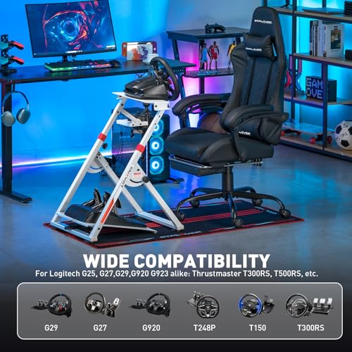 Black Sim Racing Wheel Stand with Shifter Mount L622095