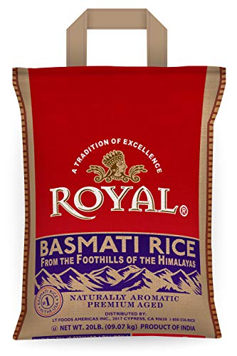 20 Pound Long Grain Indian White Basmati Rice O927