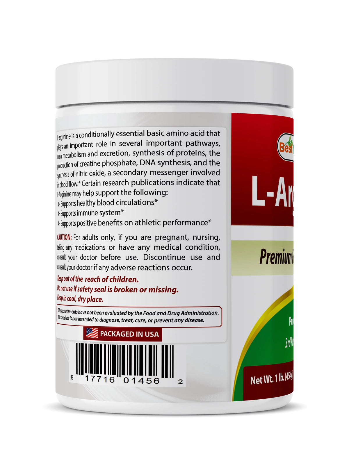 3 Pack 1 LB L-Arginine Powder I3898