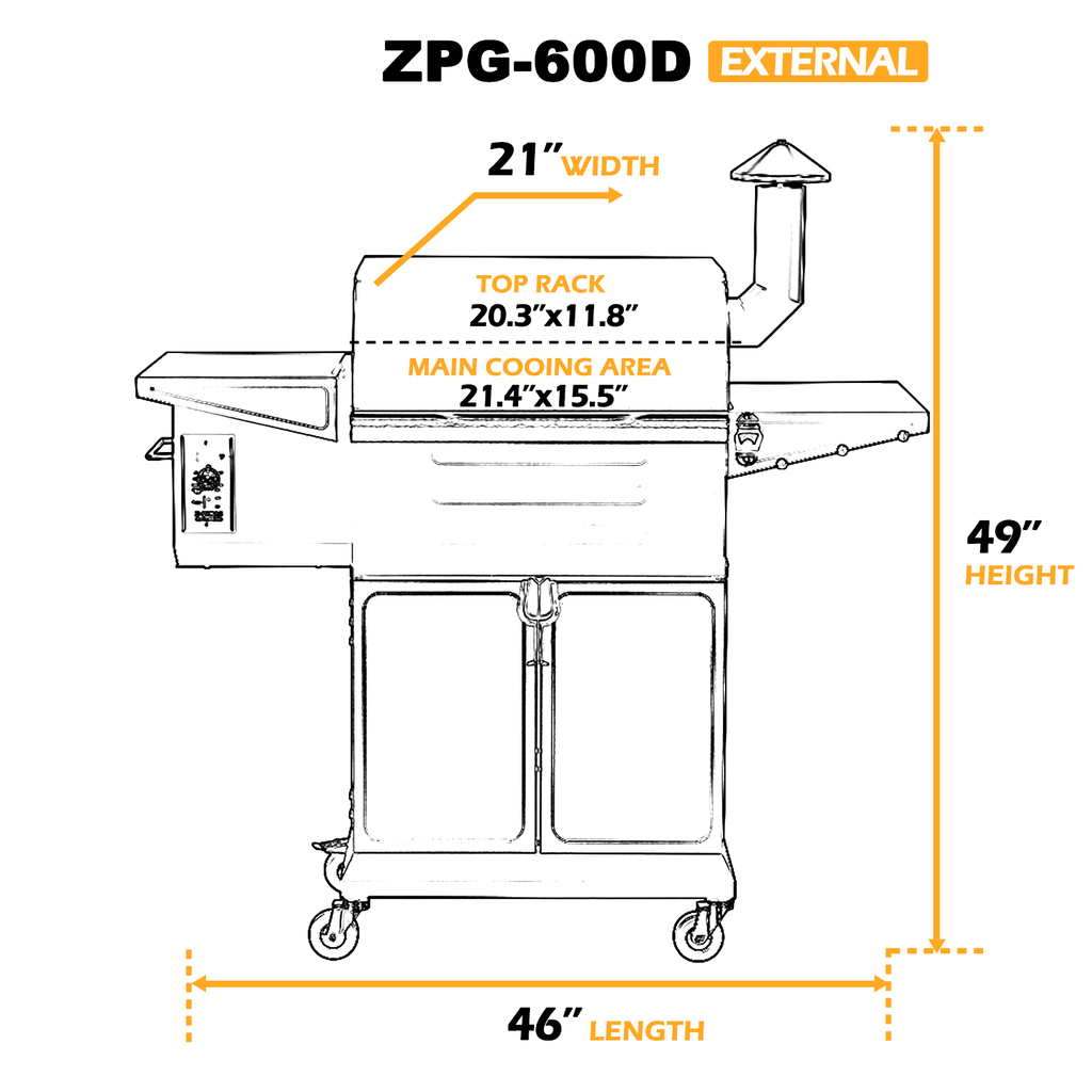 600d Wood Pellet Grill Smoker F1530