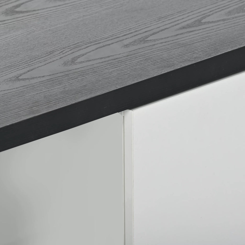 White TV Stand with 3 Storage Drawers M203