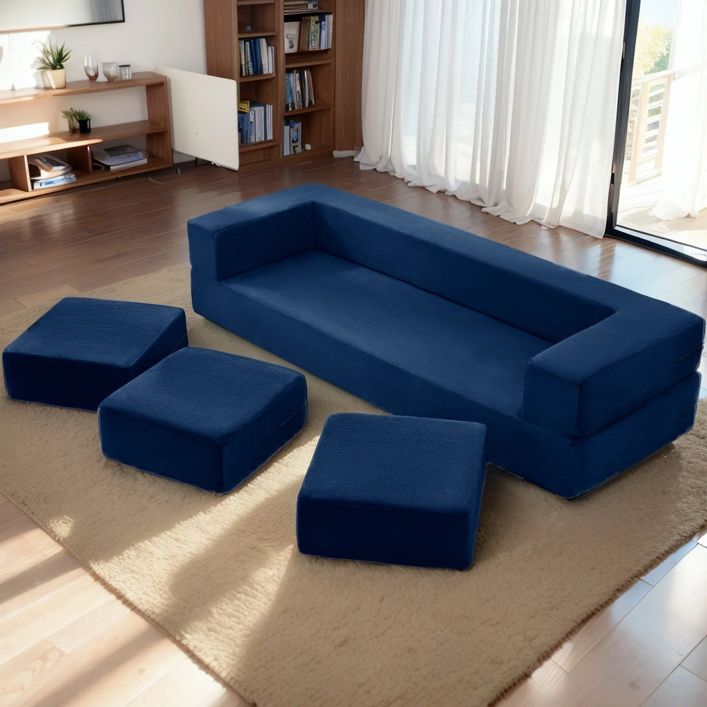 Dark Grey Convertible Sofa Bed X3822