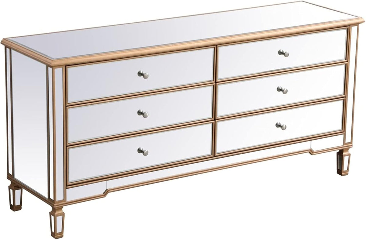Antique Gold Mirrored Chest I90449